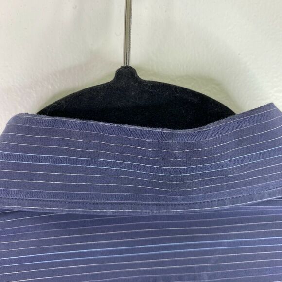 BCBG Maxazria Modern Fit Striped Button Front Up Shirt Top Size Large L Mens - Picture 6 of 8